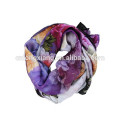 Lady Pattern 12mm Long Size Silk Satin Scarf With Digital Printed Scarf